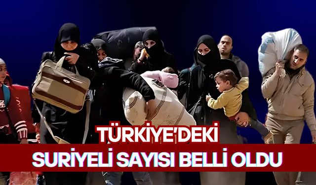 Türkiye'deki Suriyeli sayısı belli oldu