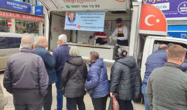 Edirne Keşan'da MHP'den Türkeş'e hayır lokması