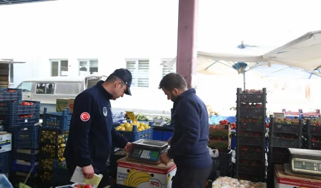 Kayseri Melikgazi zabıtasından pazar denetimi