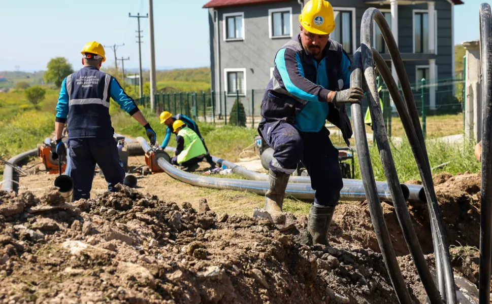 Sakarya Kaynarca’nın 11 kilometrelik yeni içme suyu hattı tamamlandı