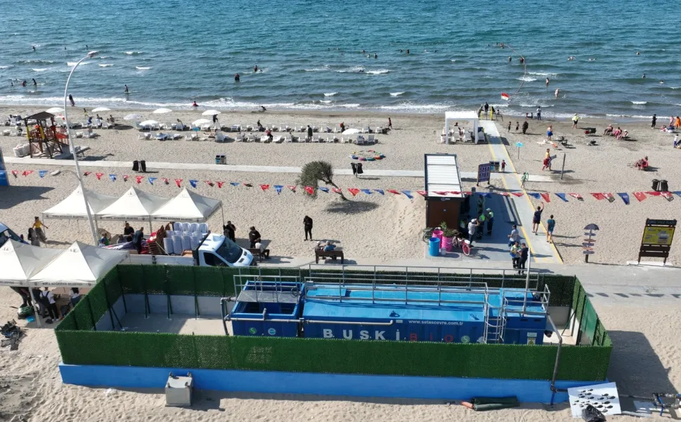Mudanya'da mavi bayraklı sahile çifte koruma! Bayraklı plaja paket arıtma